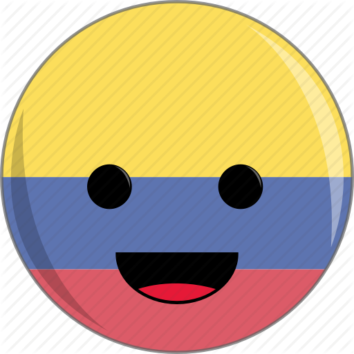 Awesome, Colombia, Country, Cute, Face, Flags, Latino Icon