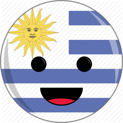 Awesome, Country, Cute, Face, Flags, Latino, Uruguay Icon