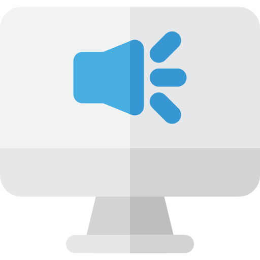 Multimedia Option Flat Lavender Icon