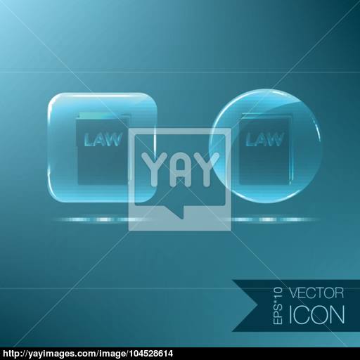 Icon Book Of The Law Set Of Laws Symbol Of Justice Vector