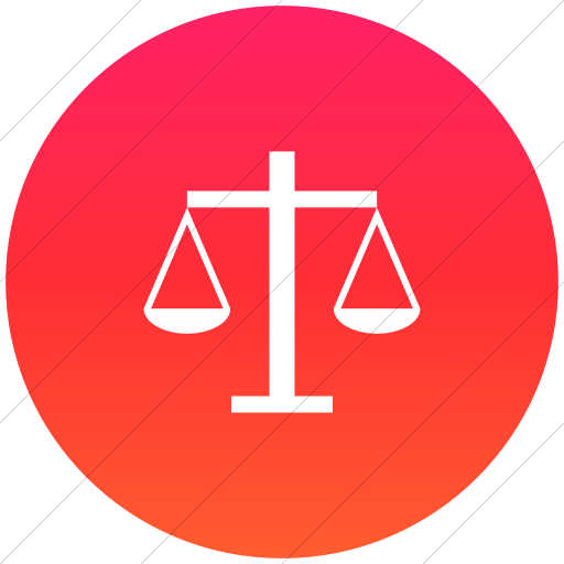 Flat Circle White On Ios Orange Gradient Ocha