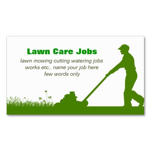 Lawn Care Grass Cutting Business Card