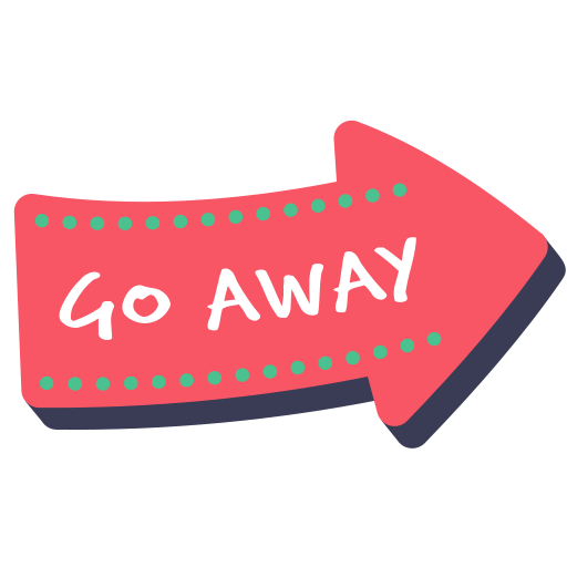 Word, Go Away, Sticker, Next, Signal, Layer Icon Free Of Photo