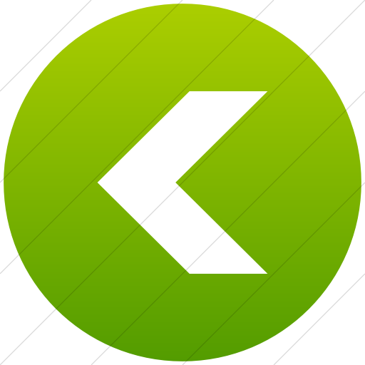 Flat Circle White On Green Gradient Classic Arrows