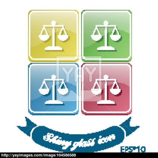Icon Of The Scales Of Justice Symbol Of Justice Vector