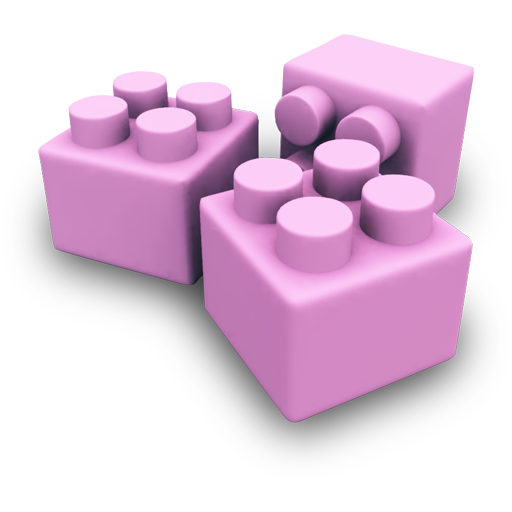 Pink Legos Icon