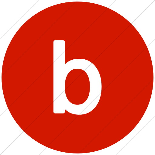 Flat Circle White On Red Alphanumerics Lowercase Letter