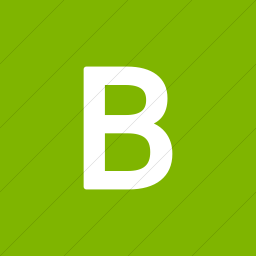 Flat Square White On Green Alphanumerics Uppercase