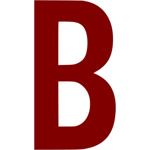 Maroon Letter B Icon