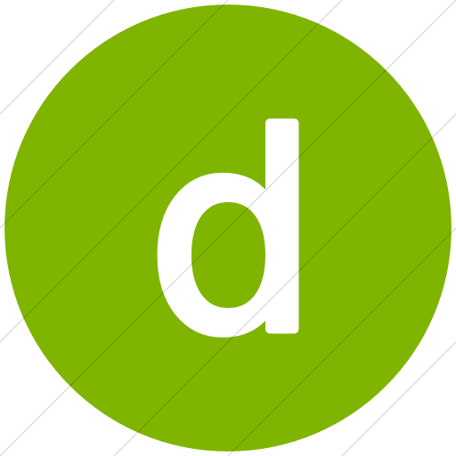 Flat Circle White On Green Alphanumerics Lowercase