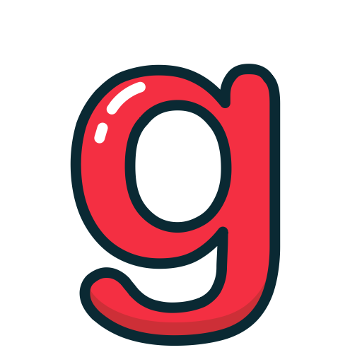 G, Letter, Lowercase, Red Icon