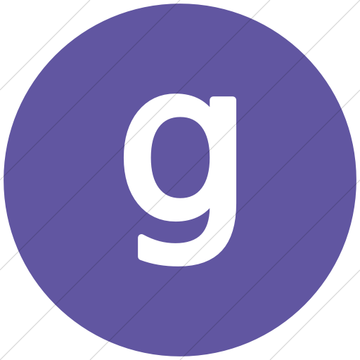 Flat Circle White On Purple Alphanumerics Lowercase