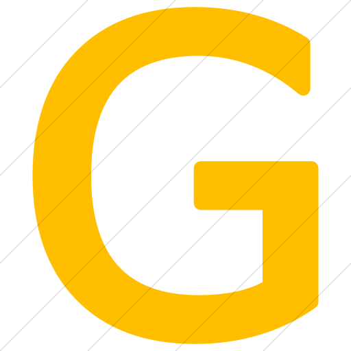 Simple Yellow Alphanumerics Uppercase Letter G Icon