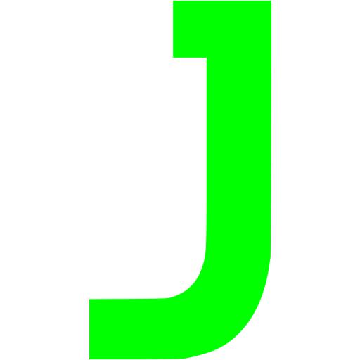 Lime Letter J Icon