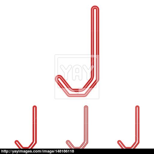 Red Letter J Logo Design Set Vector