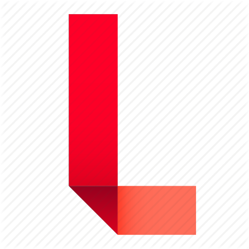 Alphabet, Folded, L, Letter, Origami, Paper, Ribbon Icon