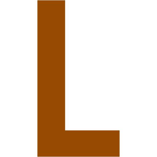 Brown Letter L Icon