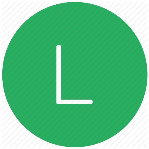 Green, Key, Keyboard, L, Letter Icon