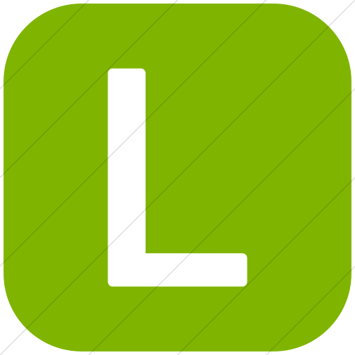 Flat Rounded Square White On Green Alphanumerics