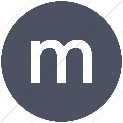 Flat Circle White On Blue Gray Alphanumerics Lowercase