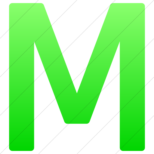 Simple Ios Neon Green Gradient Alphanumerics Uppercase