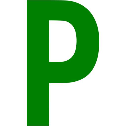 Green Letter P Icon