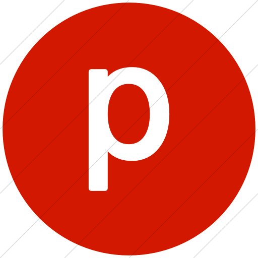 Flat Circle White On Red Alphanumerics Lowercase Letter