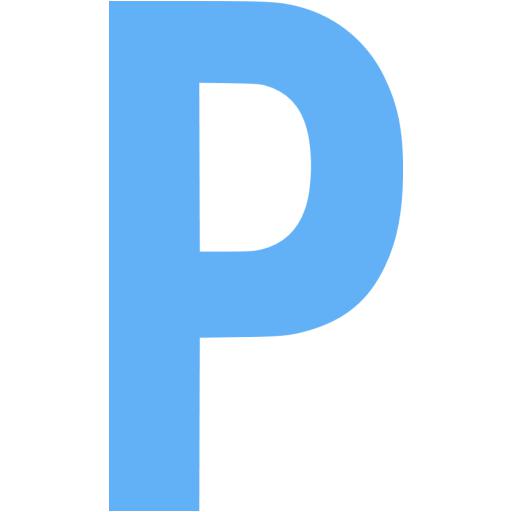 Tropical Blue Letter P Icon