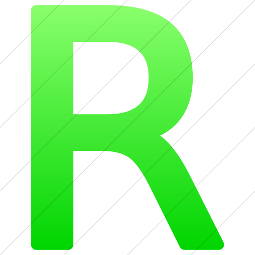 Simple Ios Neon Green Gradient Alphanumerics Uppercase