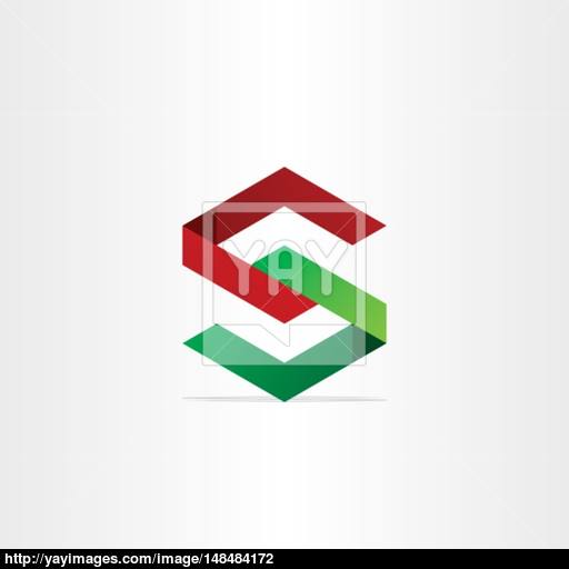 Geometry Letter S Icon Vector