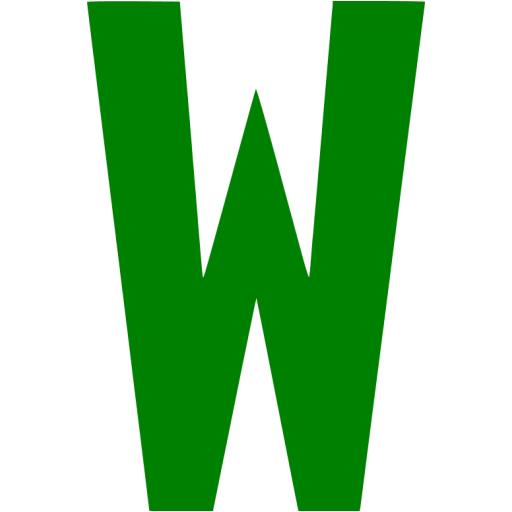Green Letter W Icon