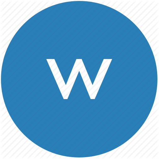Keyboard, Latin, Letter, Lowcase, Round, Text, W Icon