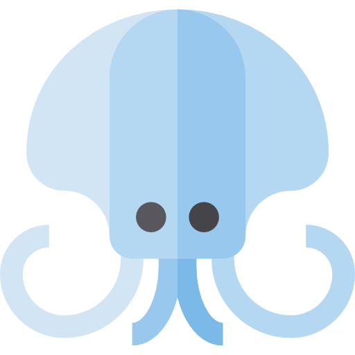 Squid, Aquatic, Sea Life Icon