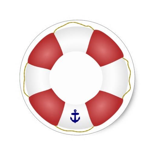 Nautical Life Preserver Classic Round Sticker Round