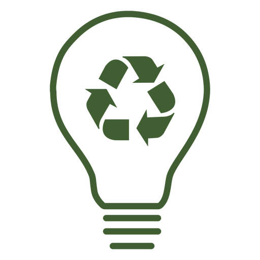Recycle Light Bulb Icon