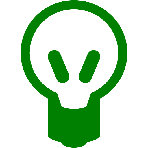 Green Light Bulb Icon