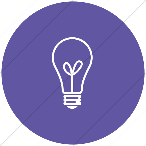 Flat Circle White On Purple Classica Transparent Light