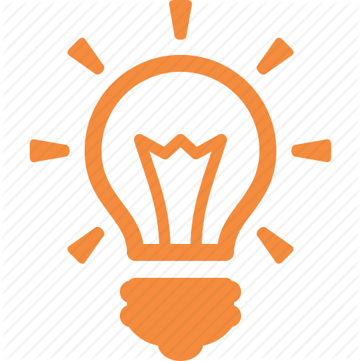 Light Bulb Icons Group With Items