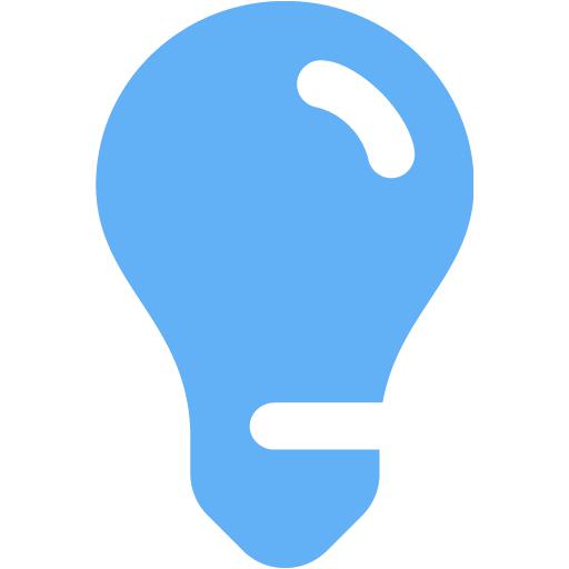 Tropical Blue Light Bulb Icon