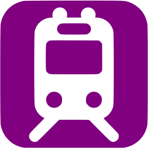 Purple Railway Station Icon