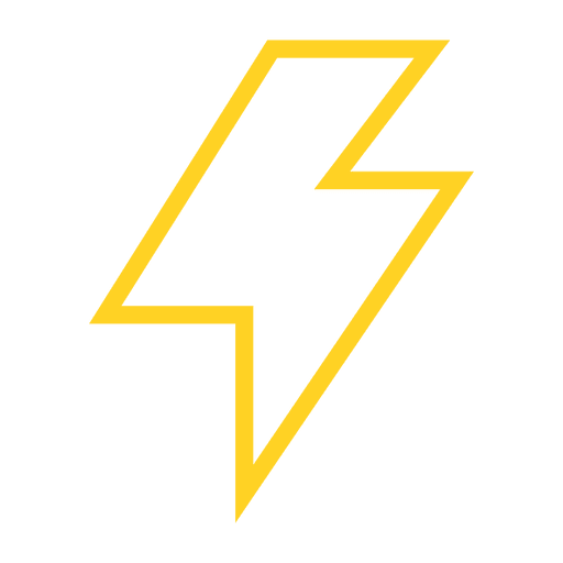 Lightning Bolt Stroke Icon