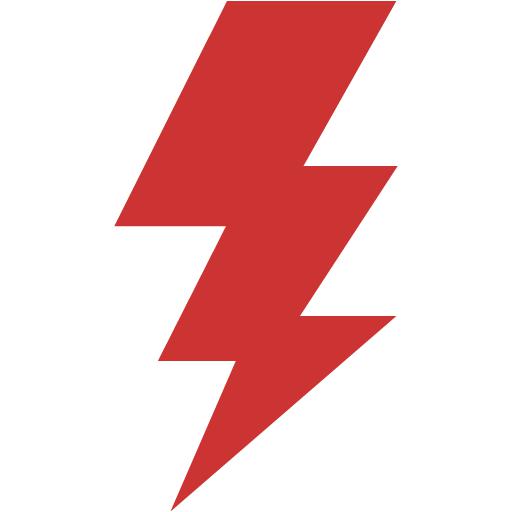 Persian Red Lightning Bolt Icon