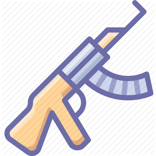 Gun, Kalashnikov, Rifle Icon