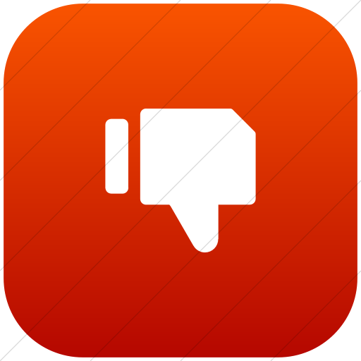 Flat Rounded Square White On Red Gradient Foundation