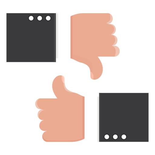 Like Ok Dislike Thumb Pair Illustration