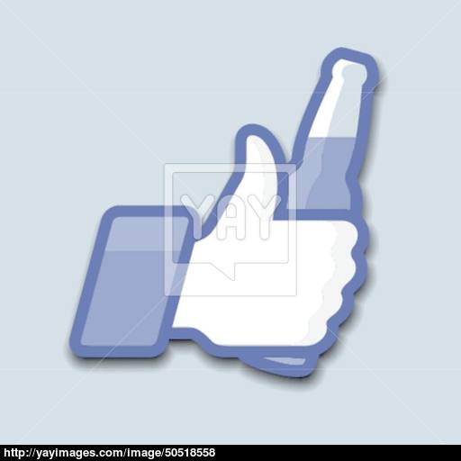 Likethumbs Up Symbol Icon With Beer Bottle Vector