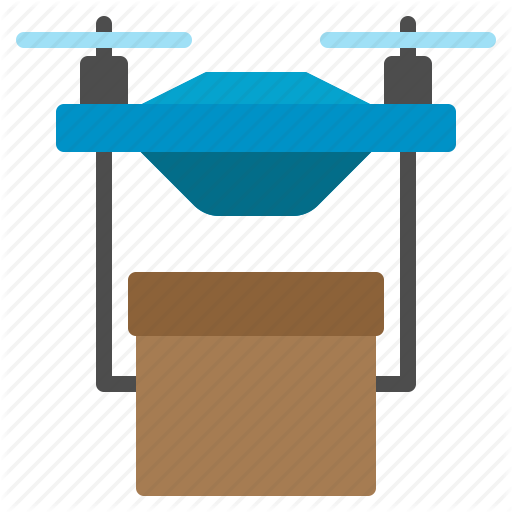 Delivery, Drone, Fly, Hover, Surveillance, Transport Icon