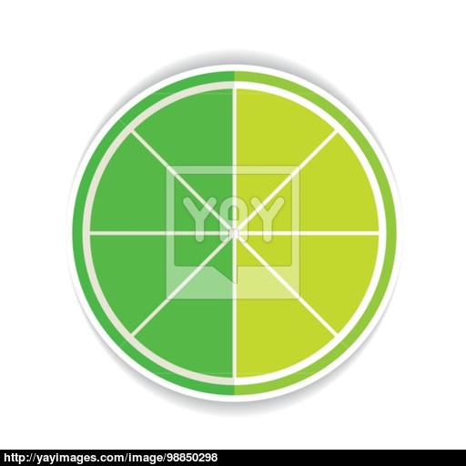 Illustration Of Lime Fruit Yellow Ripe Flat Icon Vector