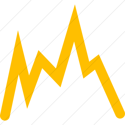 Simple Yellow Raphael Line Chart Icon