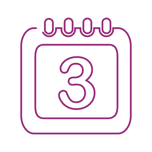 Purple Calendar Line Icon